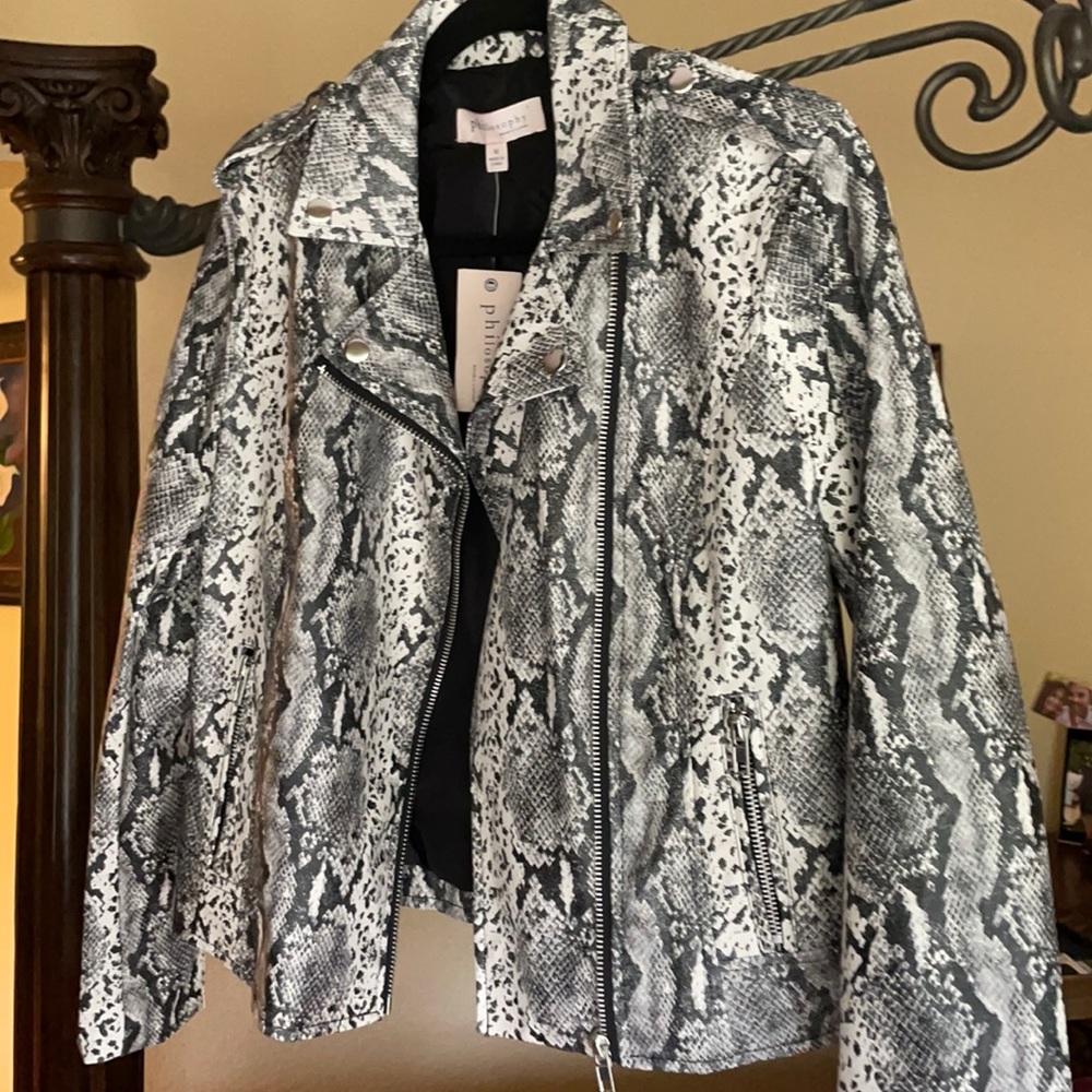 NEW Philosophy Snake Print Jacket Women Size M